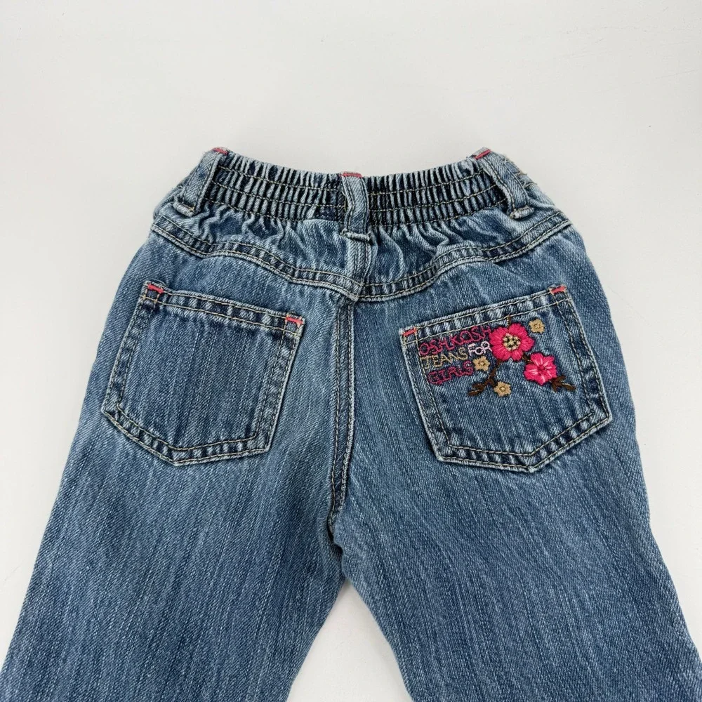 Oshkosh Vintage Girl's Floral Embroidered‎ Jeans 2T